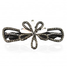 Заколка автоматическая для волос со стразами (5908) вариант 01