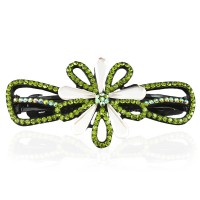 Заколка автоматическая для волос со стразами (5908) вариант 03