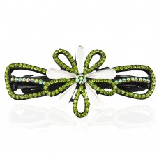 Заколка автоматическая для волос со стразами (5908) вариант 03