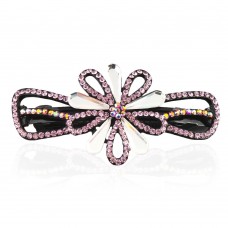 Заколка автоматическая для волос со стразами (5908) вариант 04