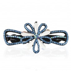 Заколка автоматическая для волос со стразами (5908) вариант 05