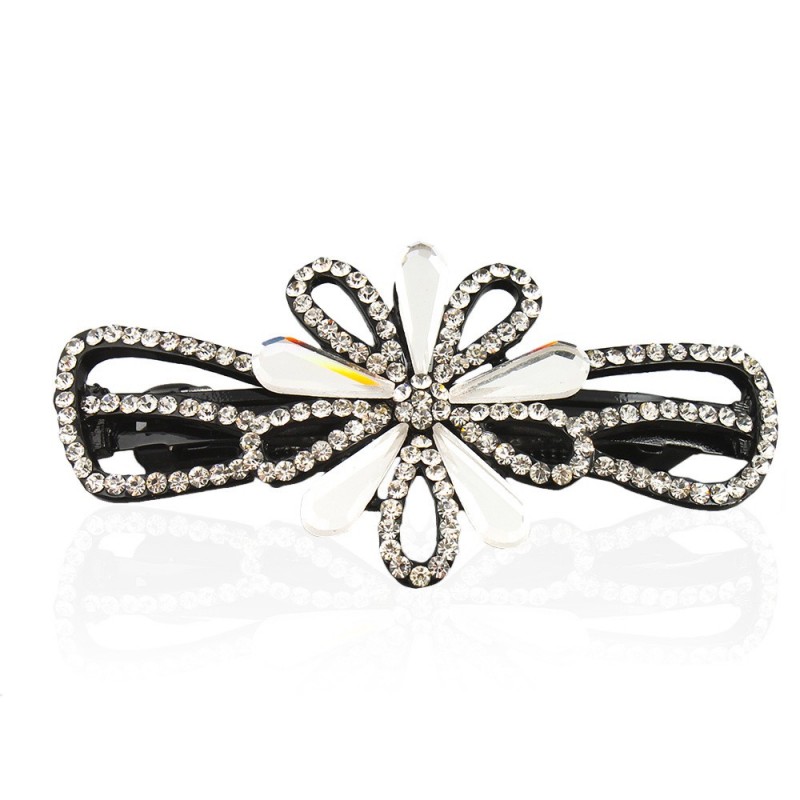 Заколка автоматическая для волос со стразами (5908) вариант 06