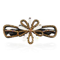 Заколка автоматическая для волос со стразами (5908) вариант 07