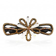 Заколка автоматическая для волос со стразами (5908) вариант 07