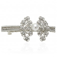 Заколка автоматическая для волос со стразами (11215) вариант 01