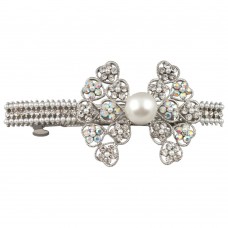 Заколка автоматическая для волос со стразами (11215) вариант 02