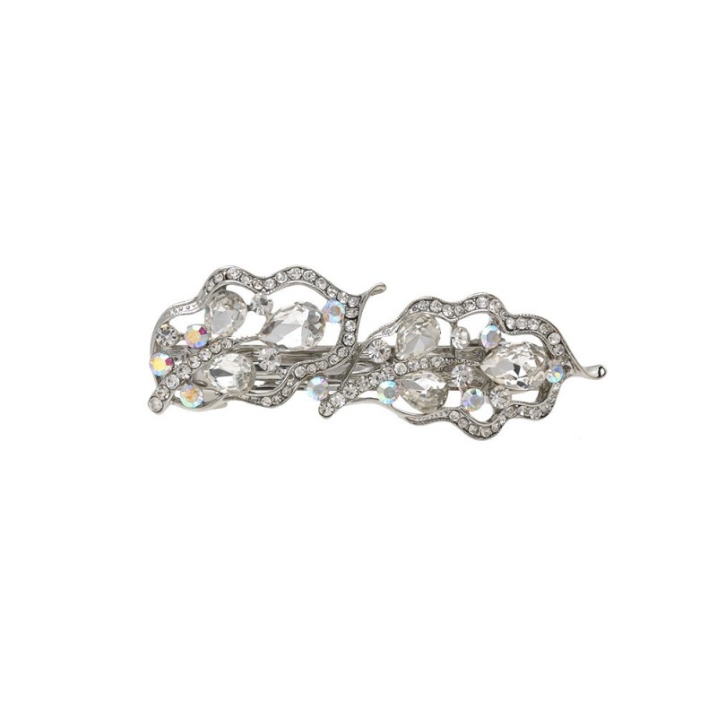 Заколка автоматическая для волос со стразами (12601)