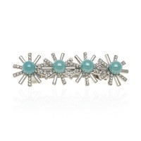 Заколка автоматическая для волос со стразами (13335) вариант 05