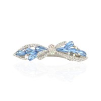 Заколка автоматическая для волос со стразами (15040) вариант 02