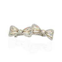 Заколка автоматическая для волос со стразами (15042) вариант 01