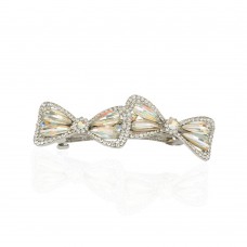 Заколка автоматическая для волос со стразами (15042) вариант 01