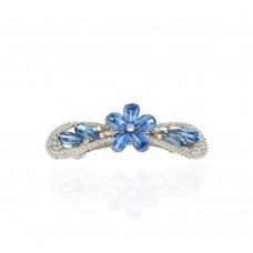 Заколка автоматическая для волос со стразами (15044) вариант 02