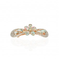 Заколка автоматическая для волос со стразами (15044) вариант 04