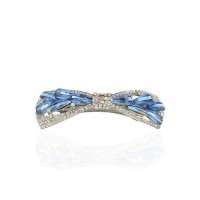 Заколка автоматическая для волос со стразами (15058) вариант 02