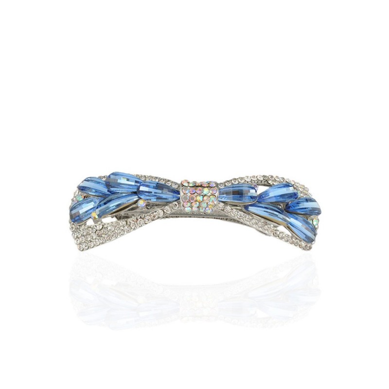 Заколка автоматическая для волос со стразами (15058) вариант 02