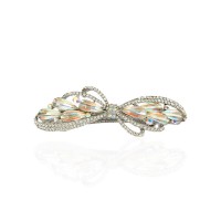 Заколка автоматическая для волос со стразами (15060) вариант 01