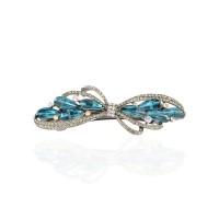 Заколка автоматическая для волос со стразами (15060) вариант 03