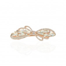 Заколка автоматическая для волос со стразами (15060) вариант 04