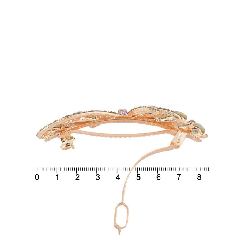 Заколка автоматическая для волос со стразами (15060) вариант 04