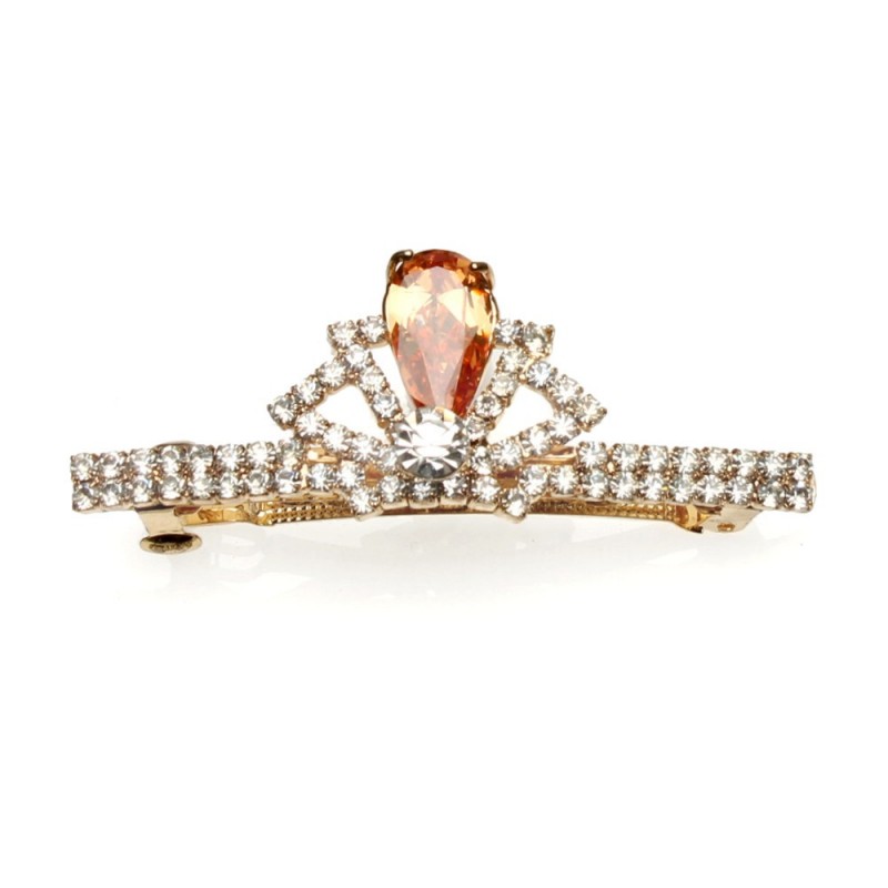 Заколка автоматическая для волос со стразами (1886) вариант 02