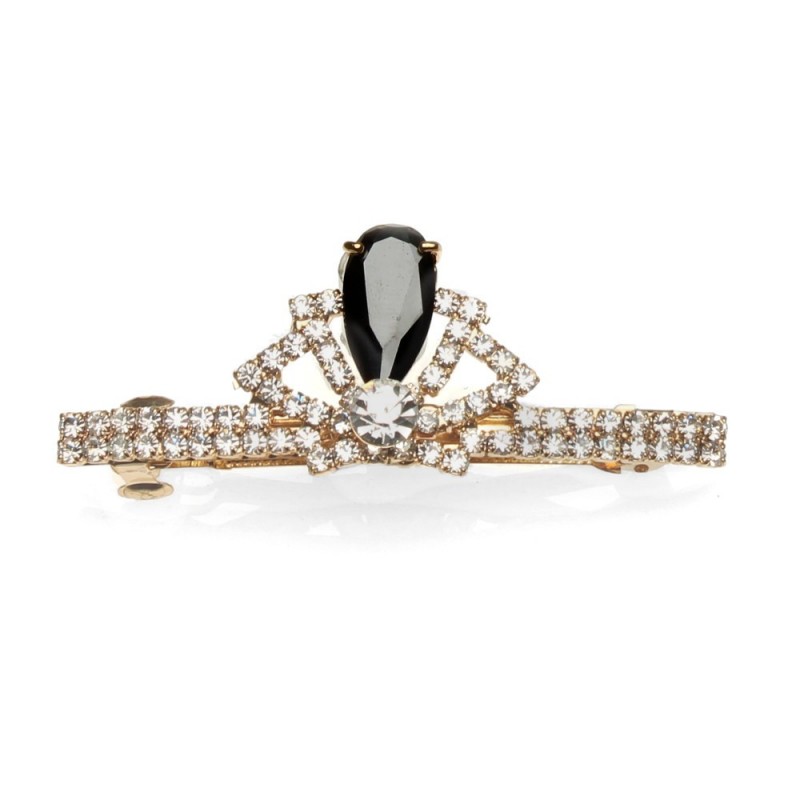 Заколка автоматическая для волос со стразами (1886) вариант 03