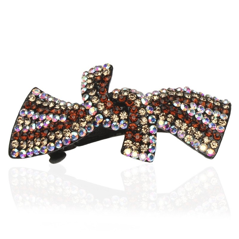 Заколка автоматическая для волос со стразами (3506) вариант 07