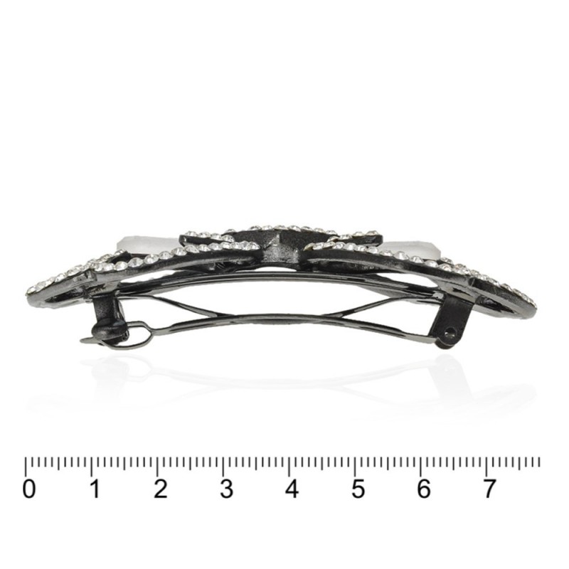 Заколка автоматическая для волос со стразами (5906) вариант 04