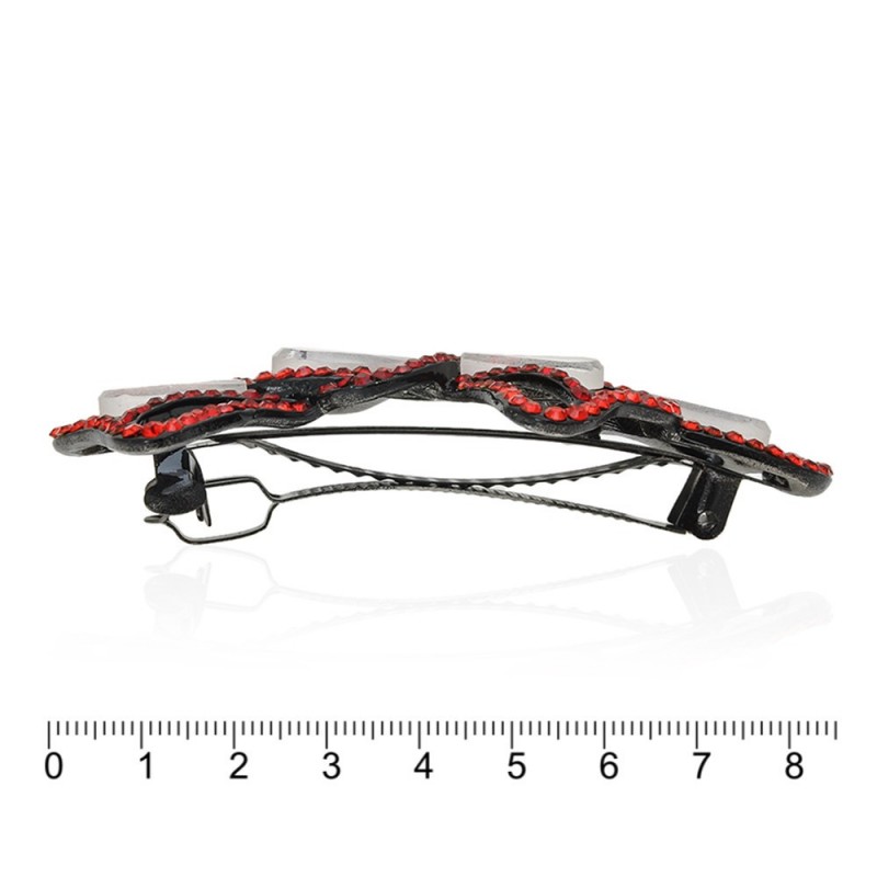 Заколка автоматическая для волос со стразами (5907) вариант 04