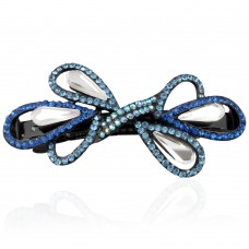 Заколка автоматическая для волос со стразами (5911) вариант 01