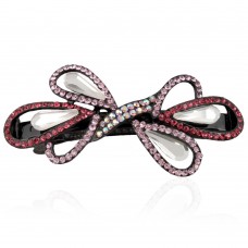 Заколка автоматическая для волос со стразами (5911) вариант 02