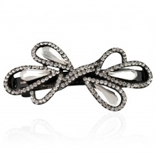 Заколка автоматическая для волос со стразами (5911) вариант 03