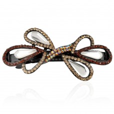 Заколка автоматическая для волос со стразами (5911) вариант 04