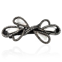 Заколка автоматическая для волос со стразами (5911) вариант 05