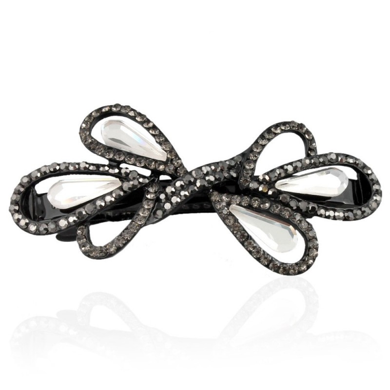 Заколка автоматическая для волос со стразами (5911) вариант 05