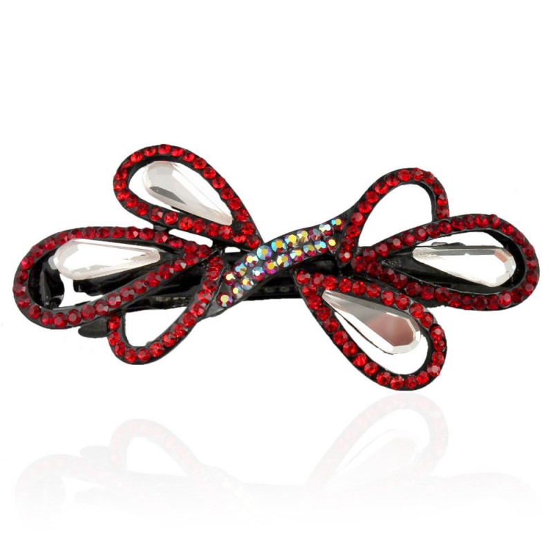 Заколка автоматическая для волос со стразами (5911) вариант 07