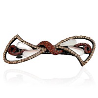 Заколка автоматическая для волос со стразами (5912) вариант 01