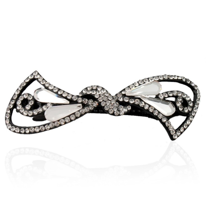 Заколка автоматическая для волос со стразами (5912) вариант 05