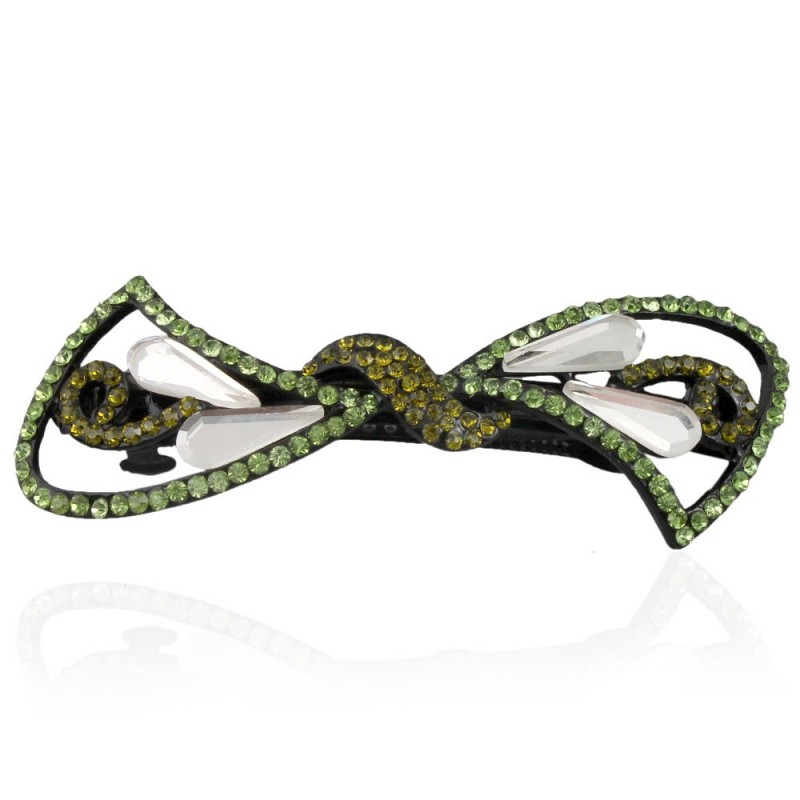 Заколка автоматическая для волос со стразами (5912) вариант 06