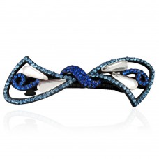 Заколка автоматическая для волос со стразами (5912) вариант 07