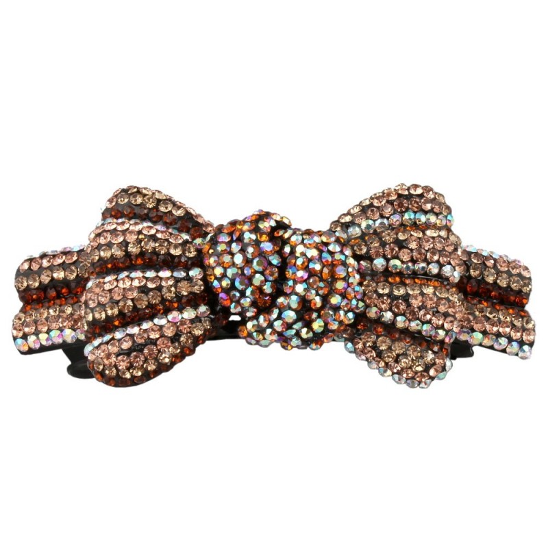 Заколка автоматическая для волос со стразами (5914) вариант 02