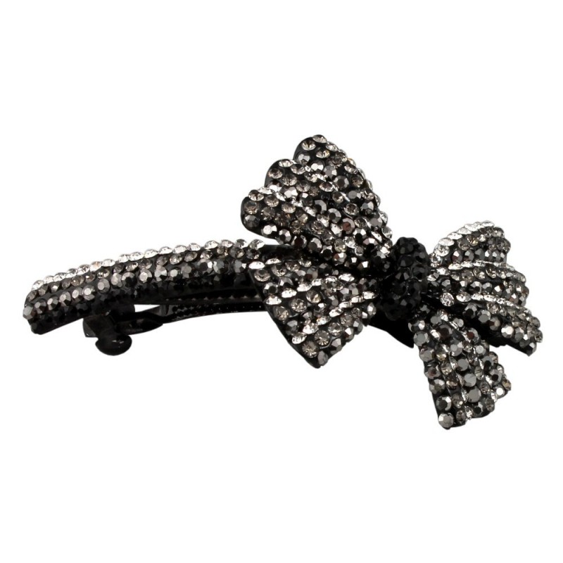 Заколка автоматическая для волос со стразами (5915) вариант 01