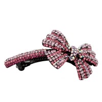 Заколка автоматическая для волос со стразами (5915) вариант 04