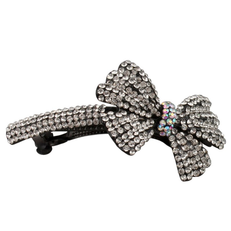 Заколка автоматическая для волос со стразами (5915) вариант 06