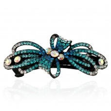 Заколка автоматическая для волос со стразами (5916) вариант 03