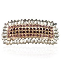 Заколка автоматическая для волос со стразами (9096) вариант 11