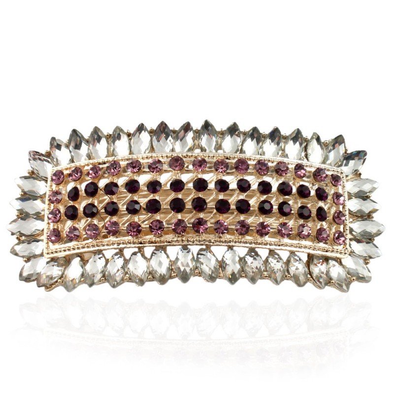 Заколка автоматическая для волос со стразами (9096) вариант 11