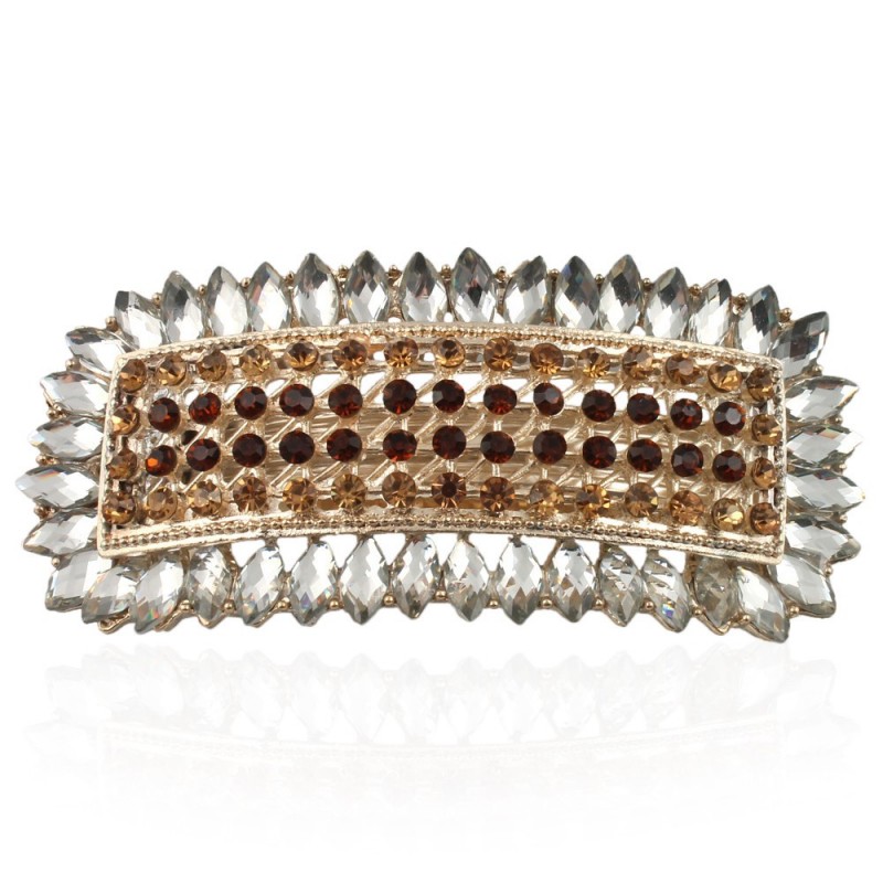 Заколка автоматическая для волос со стразами (9096) вариант 08