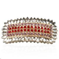 Заколка автоматическая для волос со стразами (9096) вариант 09