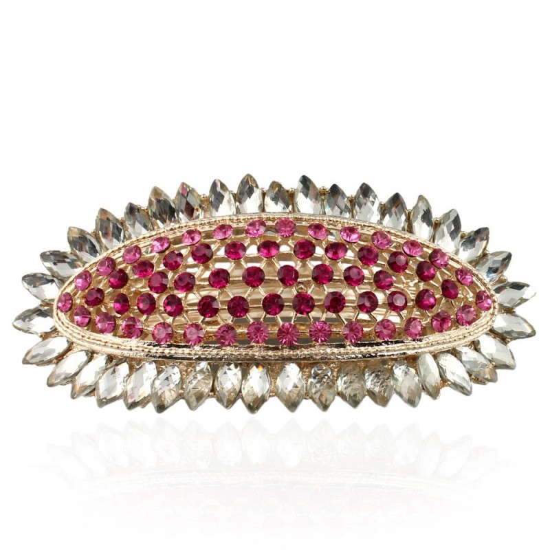 Заколка автоматическая для волос со стразами (9097) вариант 07