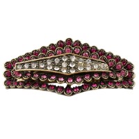 Заколка автоматическая для волос со стразами (9107) вариант 01